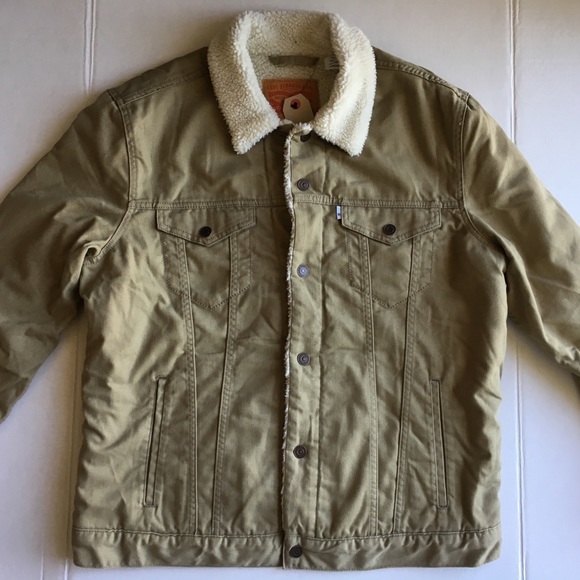tan sherpa trucker jacket